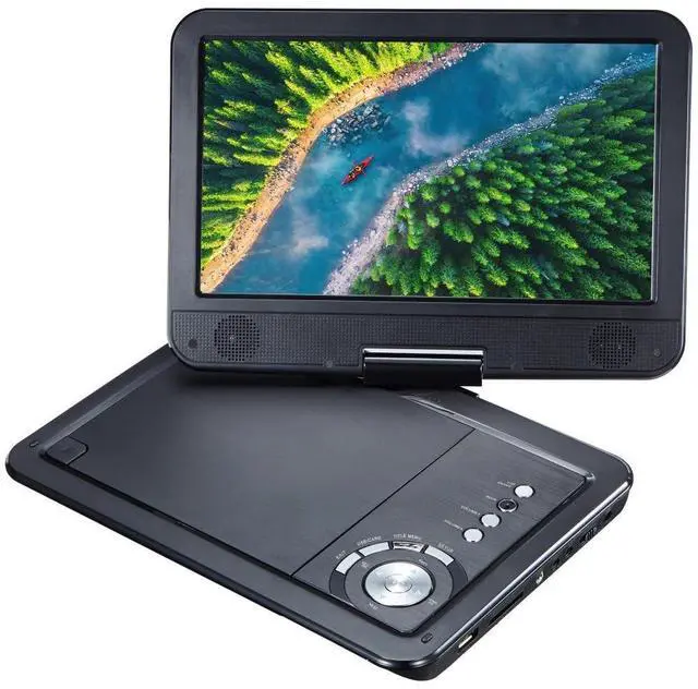 Main image of Portable DVD Player 10.1 5-Hour Built-in Rechargeable Battery, 9" Swivel Screen,Built in USB and SD/SDHC Memory Card Slots Remote Control, 3.5 mm Headphone Jack, AC Adapter Car Adapter