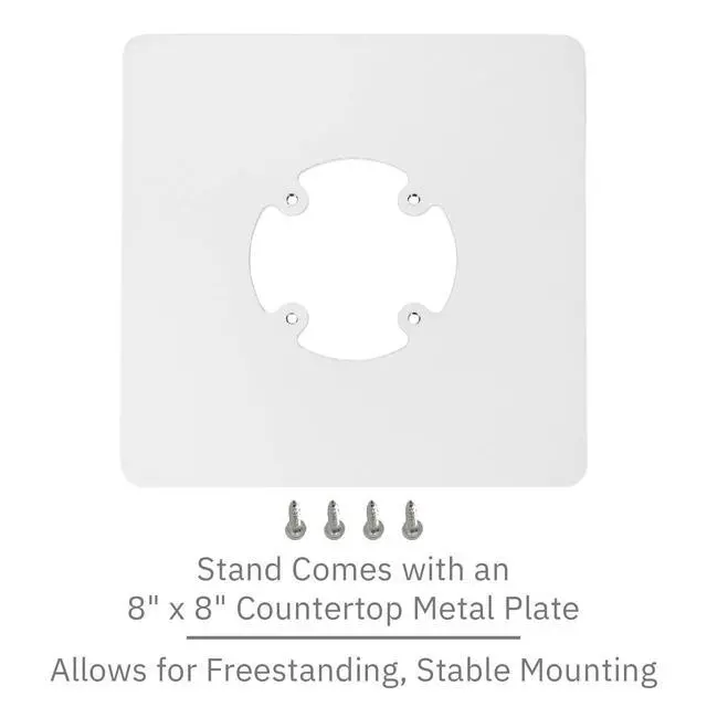 Alt view image 6 of 6 - DCCStands Freestanding Swivel and Tilt Pax A920 Terminal Stand with L920 Charging Base (White)