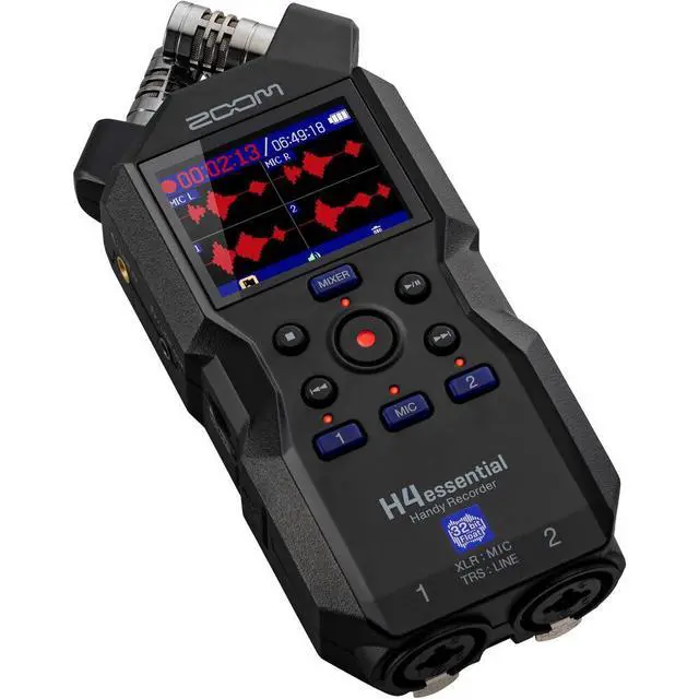 Alt view image 2 of 6 - H4essential 4-Track 32-Bit Float Portable Audio Recorder Bundle | For Music, Video & Field Recording + 64GB microSDXC Memory Card