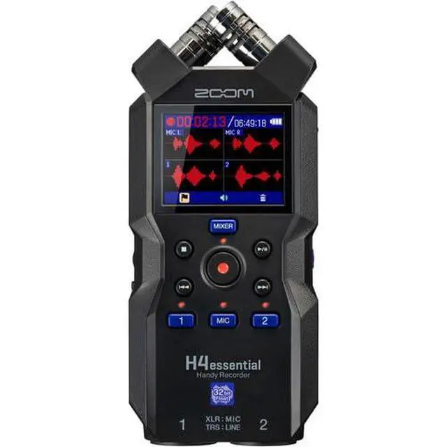Alt view image 3 of 6 - H4essential 4-Track 32-Bit Float Portable Audio Recorder Bundle | For Music, Video & Field Recording + 64GB microSDXC Memory Card