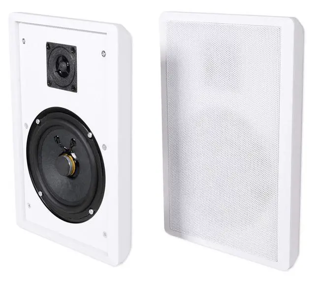 Alt view image 6 of 6 - RPA70WBT V2 Commercial Receiver with 4 White Wall Speakers, Mics | 1000W Peak/250W RMS, Bluetooth/USB, 2 VHF Wireless Mics, RockSlim 5.25" Slim Speakers, For Restaurant/Bar/Cafe, 7-Items