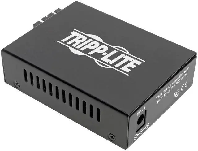 Main image of Network Copper RJ45 Ethernet to Fiber SC Duplex Singlemode Cable Extender Converter, 1310nm Wavelength, Gigabit Network, Extend 12.4 Miles / 20 Km, (N785-INT-SC-SM)
