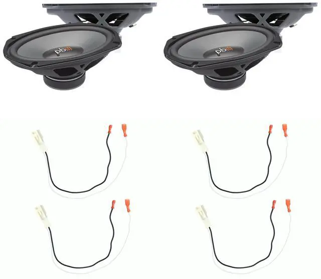 Main image of OE-690D 6x9 3-Way 100W RMS Speaker Toyota Harness Bundle | 6x9 in 3-way speakers rated 100W RMS and 300W max with dual 4 ohm voice coils and 72-8104 harness