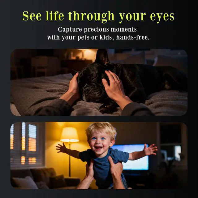 Alt view image 4 of 6 - Latest AI Smart Glasses with 4K Camera Hands-Free Video Recording, Open-Ear Audio & Wireless Connection for Vlog, Driving, Outdoor, Daily Life,Midnight Black