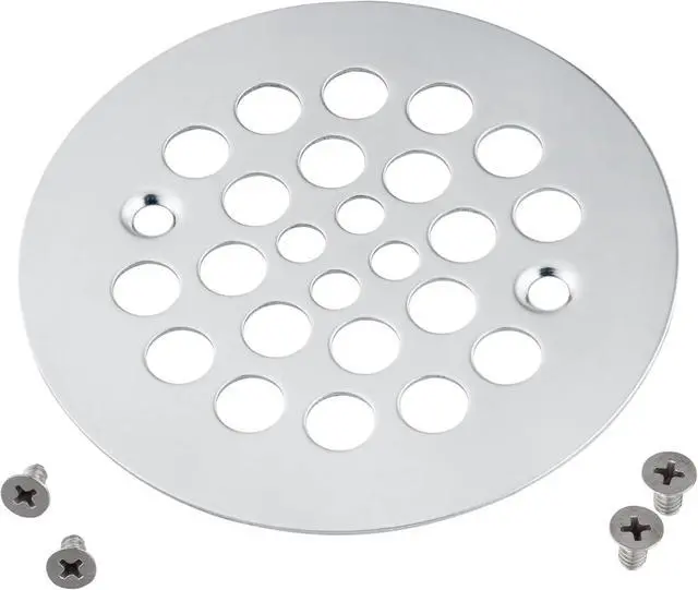 Main image of Artiwell 4-1/4 Shower Strainer Drain Trim Set, Screw-in Shower Strainer Drain Cover, Plastic-Oddities Style Replacement Strainer Grid,Machine & Self-Tapping Screws Included (Chrome Plated)