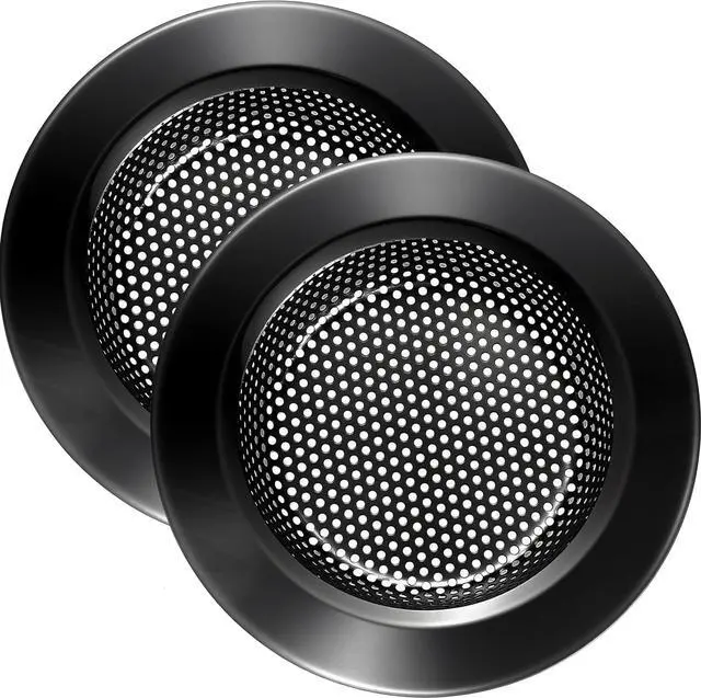 Main image of LASSHSWA Kitchen Sink Strainer Stainless Steel, Kitchen Sink Drain Strainer, Silver-Black Sink Strainers for Kitchen Sinks with Large Wide Rim 4.5" Diameter (2 PCS)