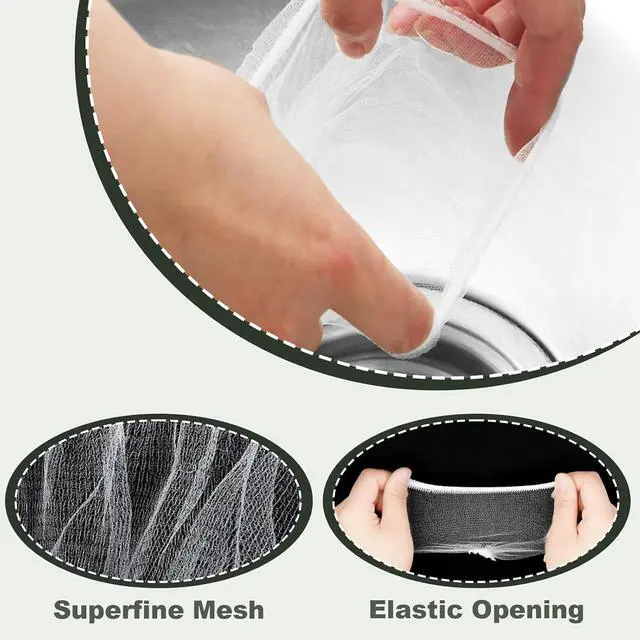 Alt view image 3 of 6 - 300 PCS Kitchen Sink Strainer Mesh Bag, Small Disposable Mesh Sink Strainer Bags, Fit All Drain Sinks for Kitchen, Bath, Tub, Anti-Clogging