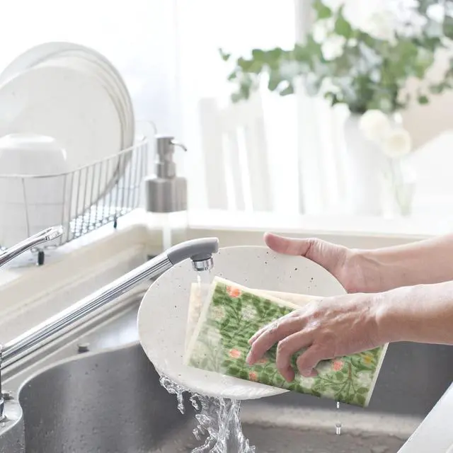 Alt view image 7 of 7 - Quera Swedish Dishcloths William Morris Dish Cloths for Kitchen Reusable
