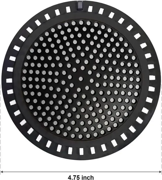 Alt view image 2 of 7 - Seatery 2PCS Shower Hair Drain Catcher/Strainer/Cover/Filter/Trap, Hair Stopper Floor Drain, Stainless Steel with Silicone Edge Drain Protector, Black, 4.75 Inch Diameter