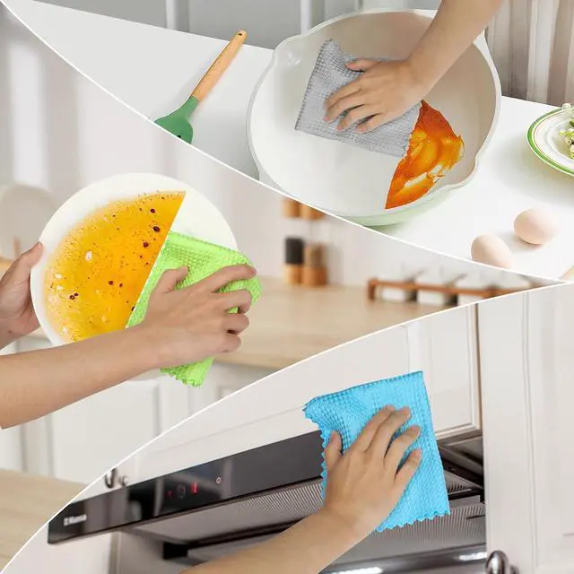Alt view image 7 of 7 - AIDEA Microfiber Glass Cleaning Cloth 12PK, Magic Cleaning Cloth 11×11"