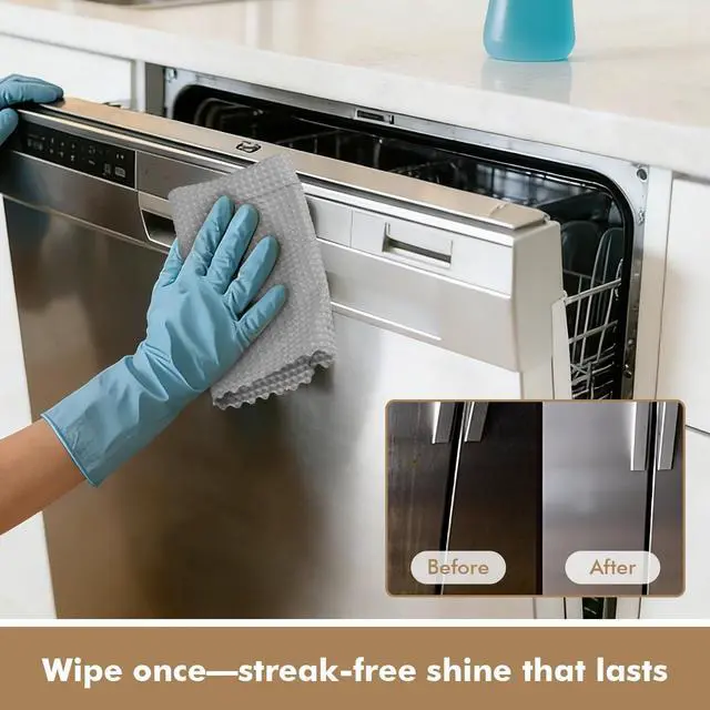 Alt view image 3 of 7 - AIDEA Microfiber Glass Cleaning Cloth-12PK,Magic Cleaning Cloth Grey 11×11"