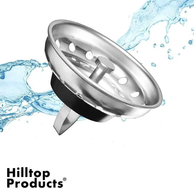 Alt view image 5 of 6 - 2 Pack Kitchen Sink Strainer and Stopper Combo Basket Replacement