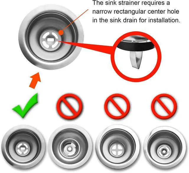 Alt view image 6 of 6 - 2 Pack Kitchen Sink Strainer and Stopper Combo Basket Replacement