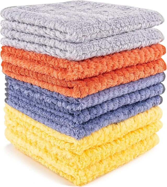 Main image of Microfiber Cleaning Cloths 12" x 12": 10pcs Reusable lint-Free Rags