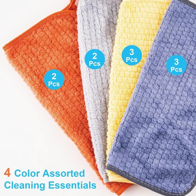 Alt view image 4 of 7 - Microfiber Cleaning Cloths 12" x 12": 10pcs Reusable lint-Free Rags