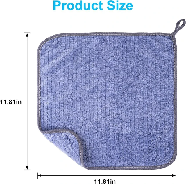 Alt view image 6 of 7 - Microfiber Cleaning Cloths 12" x 12": 10pcs Reusable lint-Free Rags