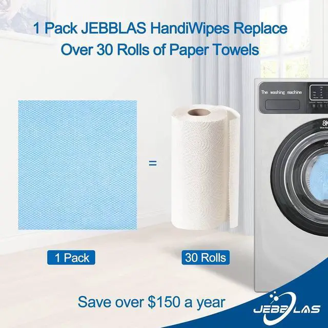 Alt view image 4 of 7 - JEBBLAS Disposable Dish Towels and Cloths, Reusable Wipes, 50 Count/Pack, Green
