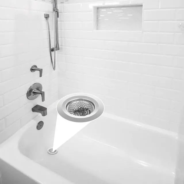 Alt view image 6 of 7 - Ohtomber 2PCS 2.79" Stainless Steel Bathtub Drain Strainer Hair Catcher