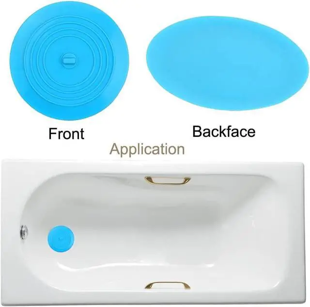Alt view image 6 of 7 - V-TOP Bath Tub Drain Stopper 2 Pack, 6 inch Silicone Drain Cover Tub Plug