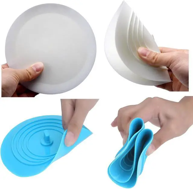 Alt view image 7 of 7 - V-TOP Bath Tub Drain Stopper 2 Pack, 6 inch Silicone Drain Cover Tub Plug
