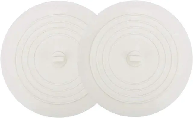 Main image of V-TOP Tub Stopper 2 Pack, 6 inches Large Silicone Drain Plug Hair Stopper Flat Suction Cover for Kitchen Bathroom and Laundry