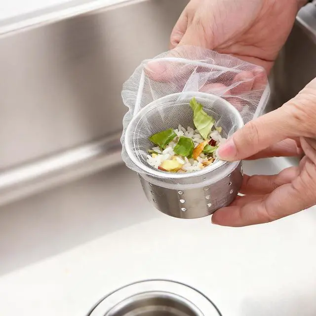 Main image of 400 Pack Disposable Drain Covers for Sourdough, Ultra-Fine Mesh Sink Strainer Bags, Sourdough Drain Catcher Nets for Kitchen Sink, Food Scraps, Hair & Coffee Grounds