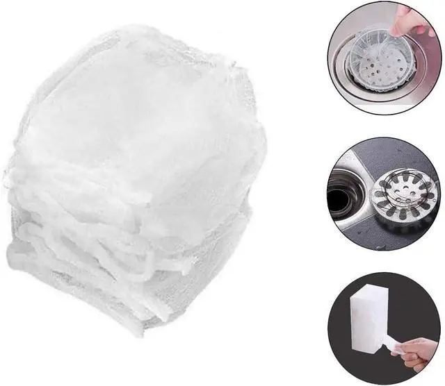 Alt view image 5 of 7 - Kitchen Sink Strainer Mesh Bag- 200 PCS Disposable Sink Net Strainer Filter Bags for Sink Drain for Collecting Kitchen Food Waste Leftover Garbage
