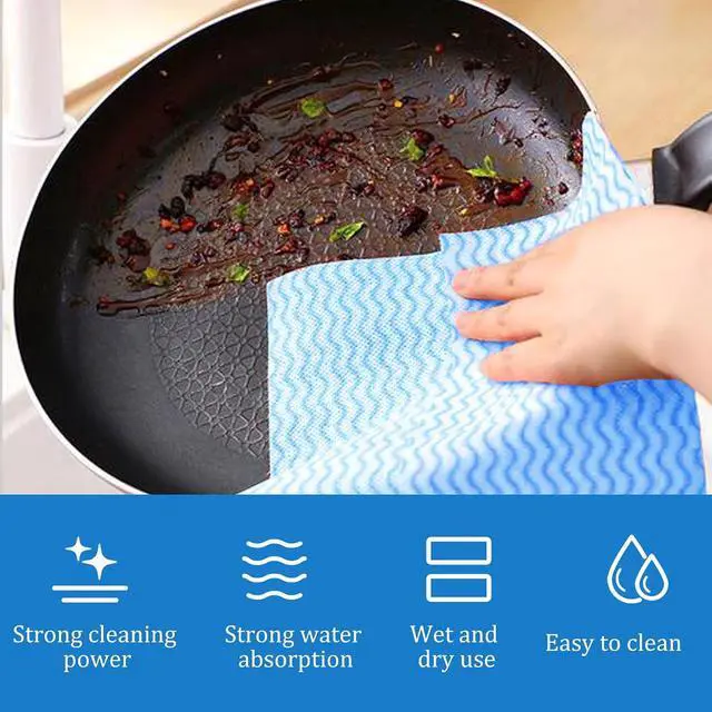 Alt view image 3 of 7 - Disposable Cleaning Cloths, Dish Cloths Absorbent Kitchen Towels