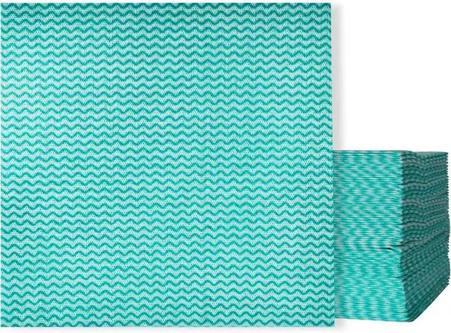 Main image of Disposable Cleaning Cloths, Absorbent Green Kitchen Towels, 50 Pack