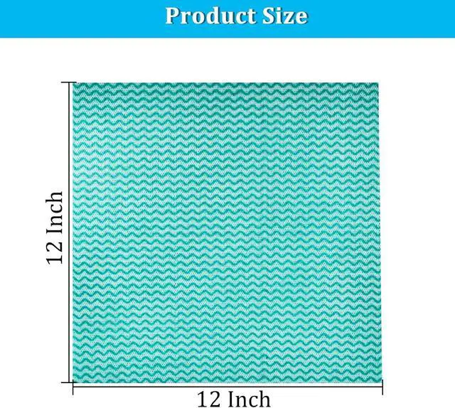 Alt view image 2 of 7 - Disposable Cleaning Cloths, Absorbent Green Kitchen Towels, 50 Pack