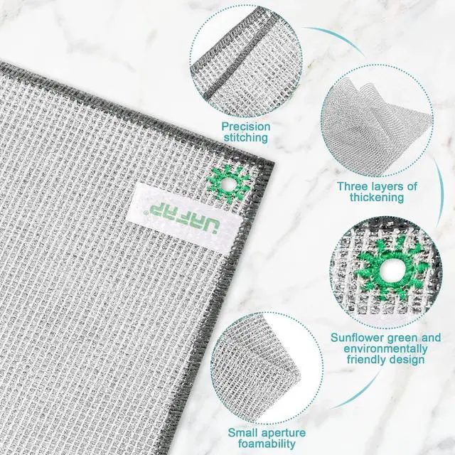 Alt view image 3 of 7 - 24 PCS Non Scratch Wire Dishcloth, Cleans Fast Without Scratching, Stands Up to Stuck-on Grime, Multi-Surface Safe, Wire Dishwashing Rag Cleaning Power for Everyday Jobs 7.87 x 7.87