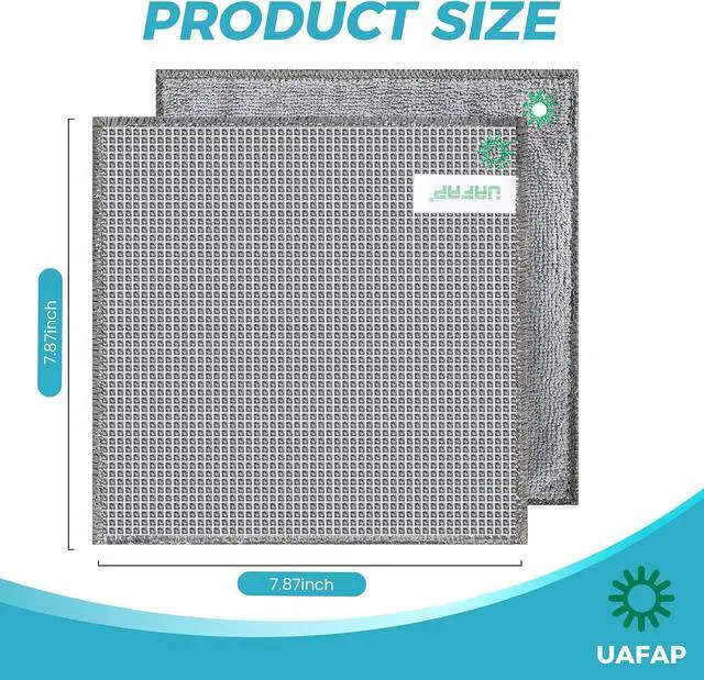 Alt view image 2 of 7 - 12pcs Upgrade 2-Layer Non-Scratch Steel Wool Dish Rags for Washing Dishes