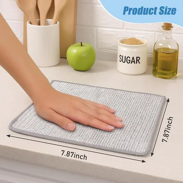 Alt view image 6 of 7 - Aidoclip 30PCS Non Scratch Steel Wool Dishcloth Scrubber Pads Kitchen Set