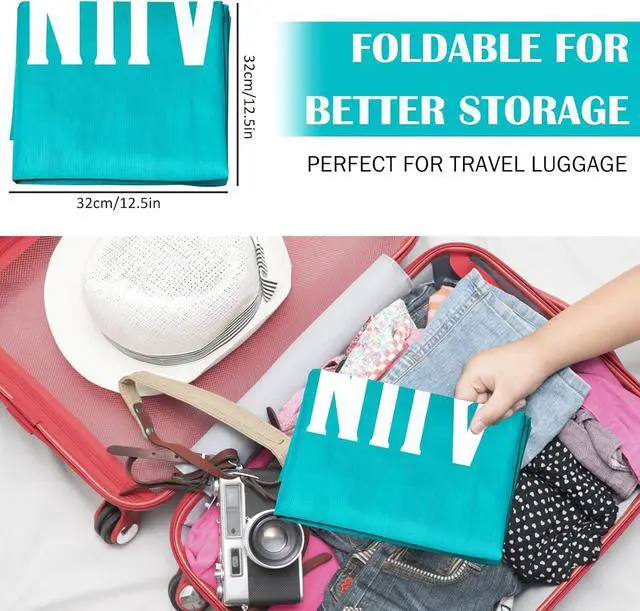 Alt view image 6 of 7 - Fiodrimy 2 Pack XL Travel Laundry Bag, Machine Washable Dirty Clothes Organizer, Large Enough to Hold 4 Loads of Laundry, Easy Fit a Laundry Basket (Pink+Blue, 24" x 36")