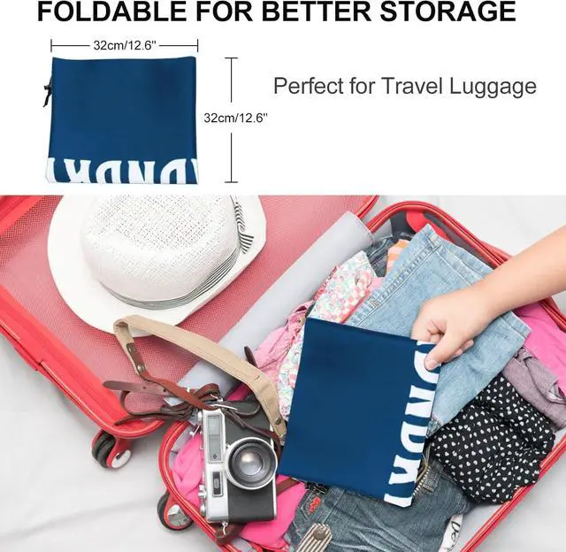 Alt view image 5 of 7 - Laundry Bag, Travel Laundry Bag Machine Washable Dirty Clothes Organizer, Large Enough to Hold 4 Loads of Laundry, Easy Fit a Laundry Hamper or Basket (Wine+Navy, 24" x 36")