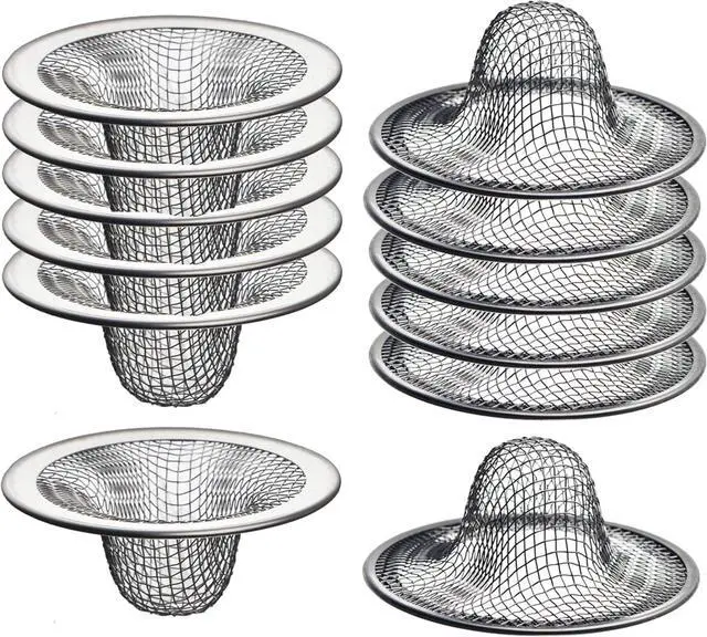 Main image of 12 Pack 1" Basket Bathroom Mesh Sink Drain Strainer - 2.25" Rim