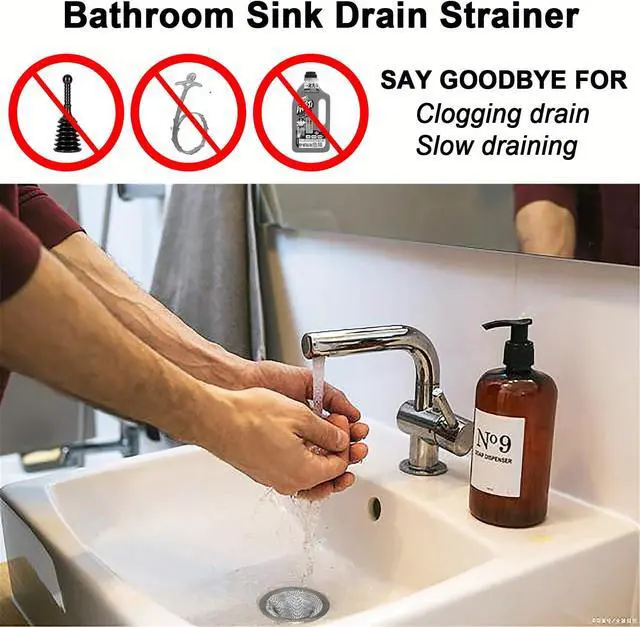 Alt view image 6 of 7 - Seatery 2PCS Tub Drain Hair Catcher - 2.75 inch Shower Drain Mesh Strainer, Stainless Steel Shower Bathtub Drain Cover, Bathroom Sink Strainer Filter Basket for Bathroom Sink, Wash Basin Floor Drain