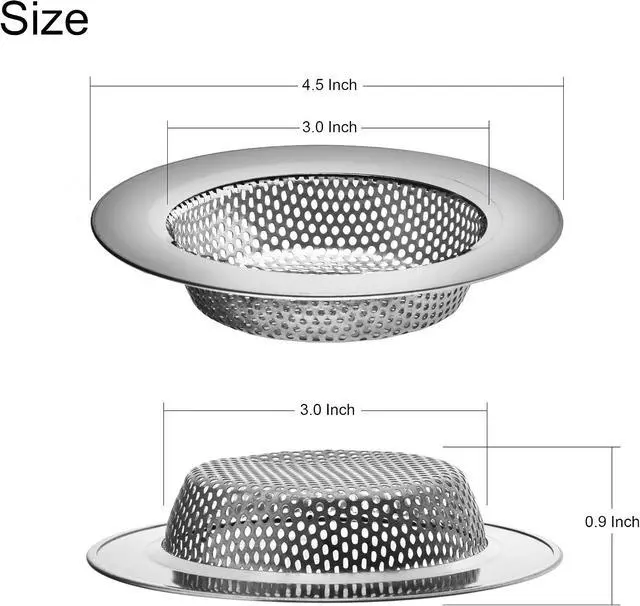 Alt view image 3 of 6 - 2PCS - Kitchen Sink Drain Strainer and Anti-Clogging Stopper Drainer Set for Standard 3-1/2 Inch
