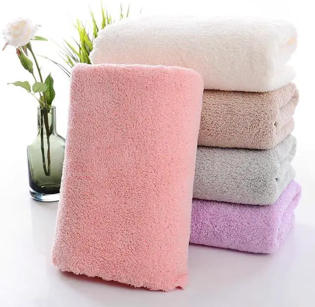 Alt view image 3 of 7 - Microfiber Washcloths 5 Pack 29.5" x 13.8" Soft Feel Fingertip Towels quick Drying Coral Velvet Wash Cloths Ultra Soft, Quick-Drying & Multipurpose Face & Hand Towels for Bathroom, Spa, and Gym Towel.