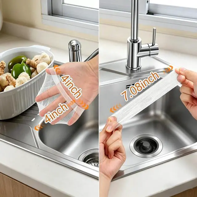 Alt view image 3 of 7 - RAINFLOW 400 Pack Disposable Drain Covers for Kitchen Sink Strainers
