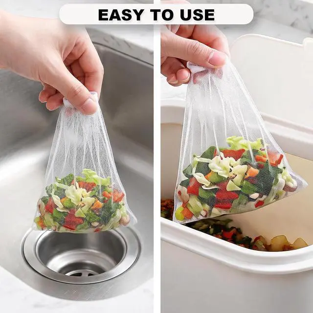 Alt view image 5 of 6 - WYIRONG 250 Pack Disposable Drain Covers, Disposable Mesh Sink Strainer Pouches for Sourdough, One Use Sourdough Drain Catcher Mesh Cover Nets for Kitchen Sink, Strainer Pouches Kitchen and Bathroom