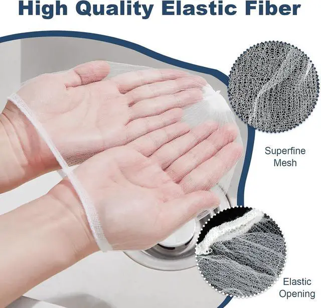 Alt view image 3 of 6 - WYIRONG 200 PCS Large Kitchen Disposable Mesh Sink Strainer Bag for Meshmate Waste Rack, Sink Strainer Elastic Anti-Clogging Sink Drain Strainer Collecting Kitchen Food Waste Garbage