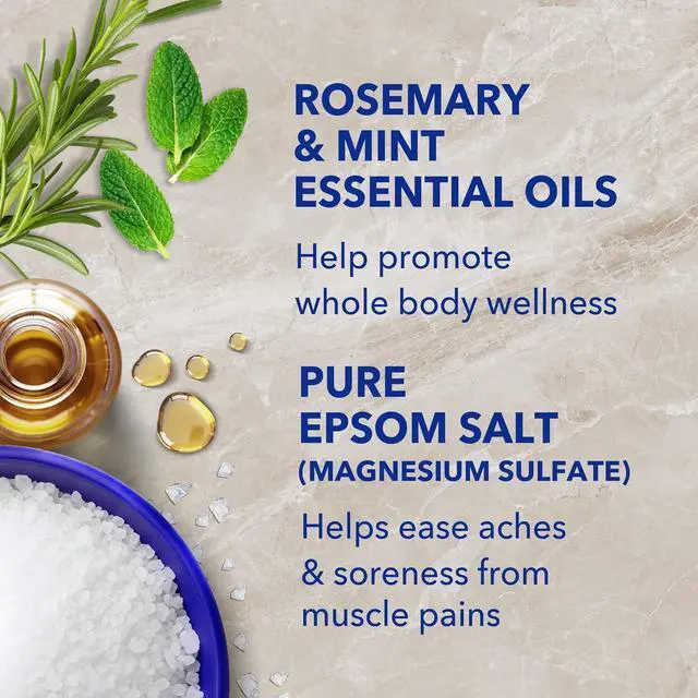 Alt view image 6 of 7 - Dr Teal's Epsom Salt Magnesium Soak, Wellness Therapy with Rosemary & Mint, 3 lbs