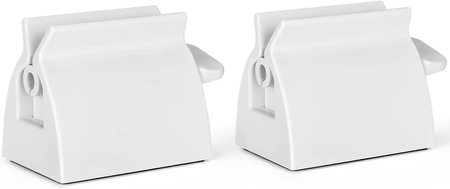 Main image of 2pcs Rolling Tube Toothpaste Squeezer Toothpaste Seat Holder Stand for Bathroom AccessoriesMilky