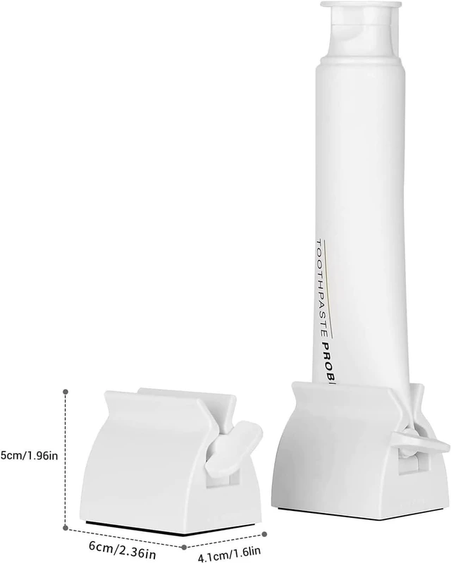 Alt view image 2 of 7 - 2pcs Rolling Tube Toothpaste Squeezer Toothpaste Seat Holder Stand for Bathroom AccessoriesMilky
