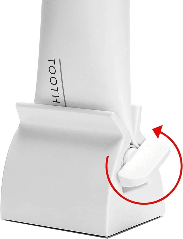 Alt view image 5 of 7 - 2pcs Rolling Tube Toothpaste Squeezer Toothpaste Seat Holder Stand for Bathroom AccessoriesMilky