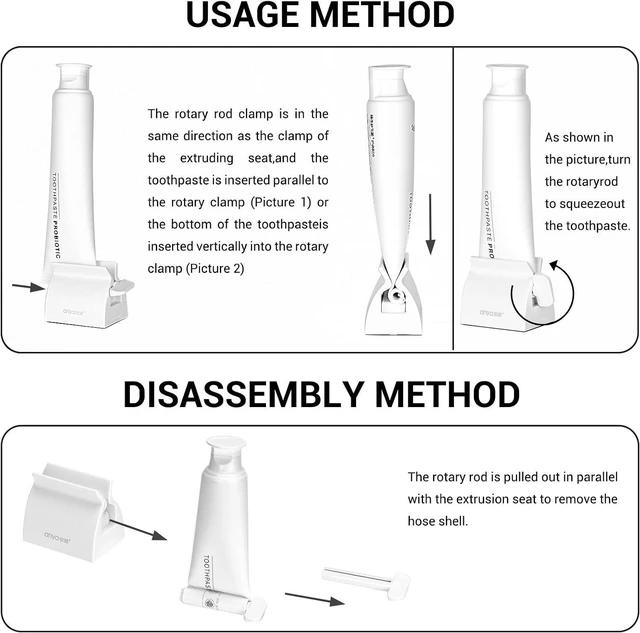 Alt view image 4 of 7 - 2pcs Rolling Tube Toothpaste Squeezer Toothpaste Seat Holder Stand for Bathroom AccessoriesMilky