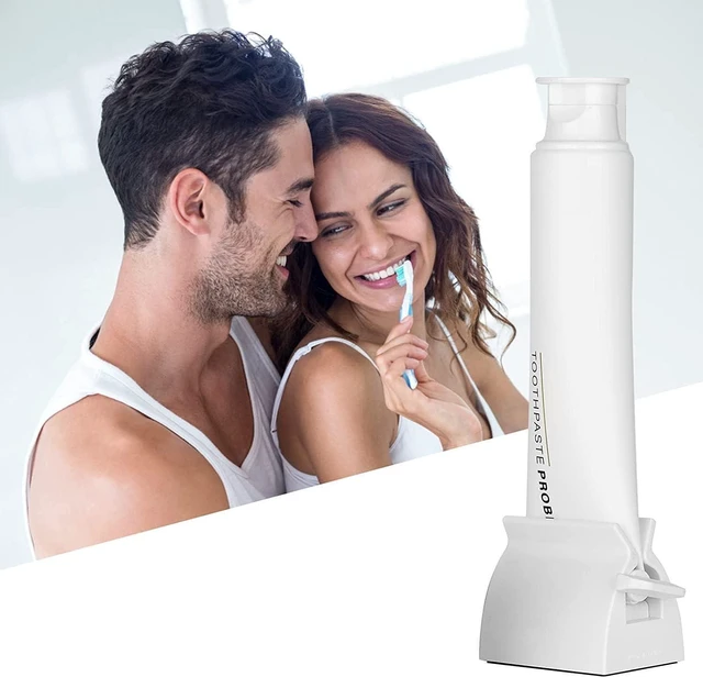 Alt view image 7 of 7 - 2pcs Rolling Tube Toothpaste Squeezer Toothpaste Seat Holder Stand for Bathroom AccessoriesMilky