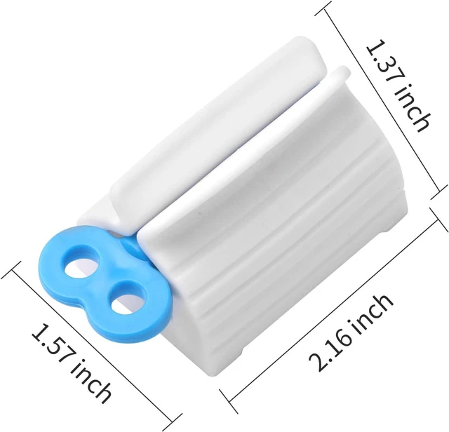 Alt view image 2 of 7 - JIAKAI 2pcs Rolling Tube Toothpaste Squeezer Toothpaste Seat Holder Stand for Bathroom AccessoriesBlue
