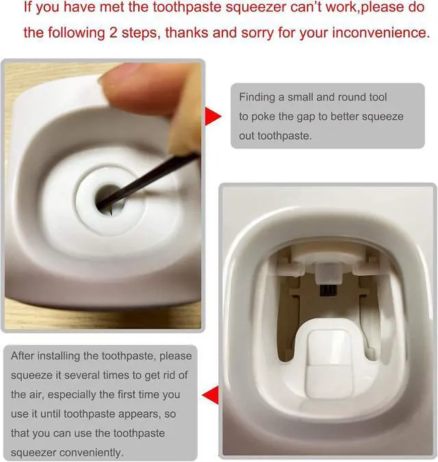 Alt view image 3 of 7 - MOPMS Automatic Toothpaste Dispenser Wall Mounted for Kids and Adult 1Pcs